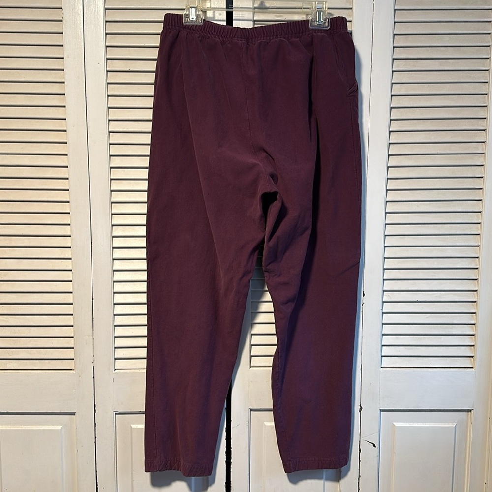 L. L. Bean Fleece Pants Plum Purple Women's Large Petite - Picture 2 of 3